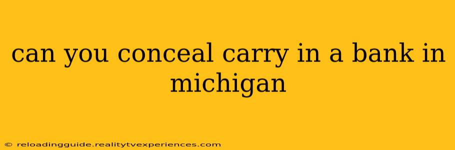 can you conceal carry in a bank in michigan