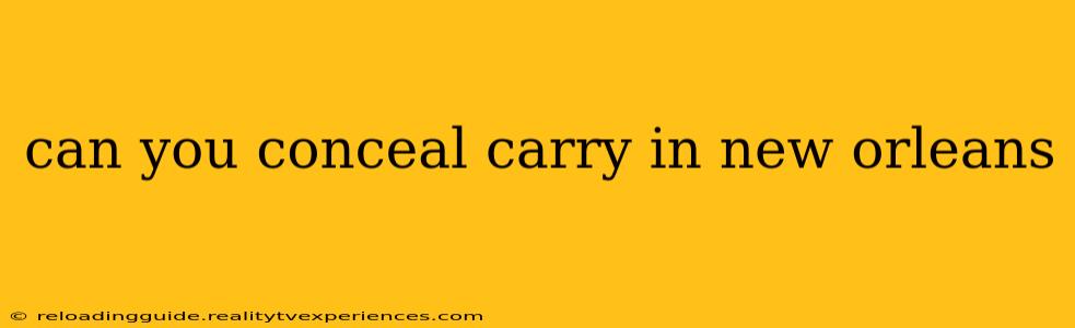 can you conceal carry in new orleans