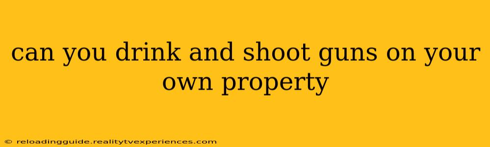 can you drink and shoot guns on your own property