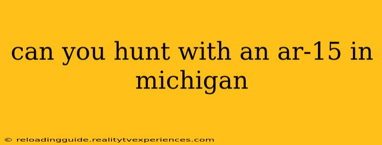 can you hunt with an ar-15 in michigan