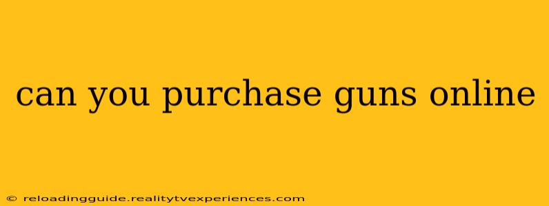 can you purchase guns online