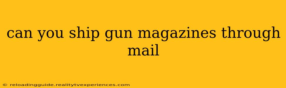 can you ship gun magazines through mail