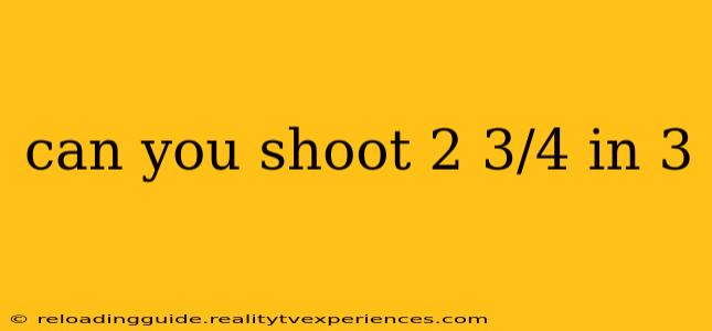 can you shoot 2 3/4 in 3