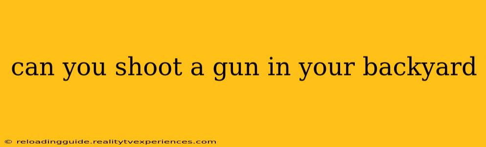 can you shoot a gun in your backyard