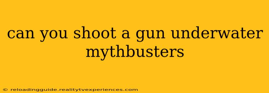 can you shoot a gun underwater mythbusters