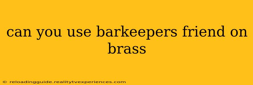 can you use barkeepers friend on brass