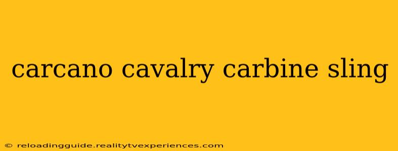 carcano cavalry carbine sling