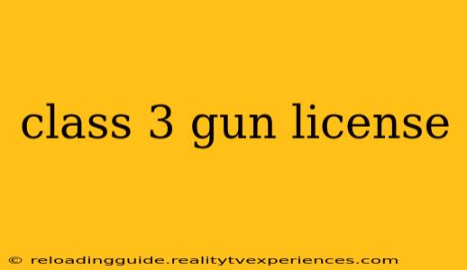 class 3 gun license