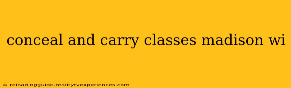 conceal and carry classes madison wi