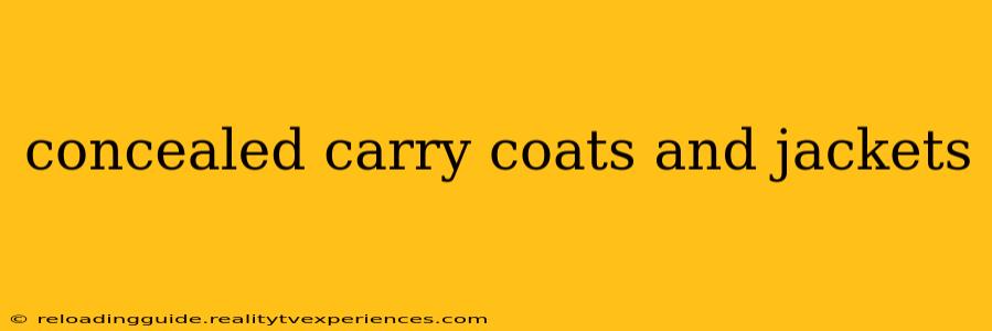 concealed carry coats and jackets