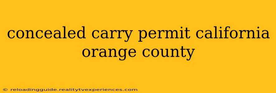 concealed carry permit california orange county