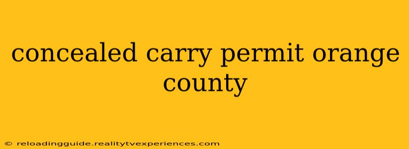 concealed carry permit orange county