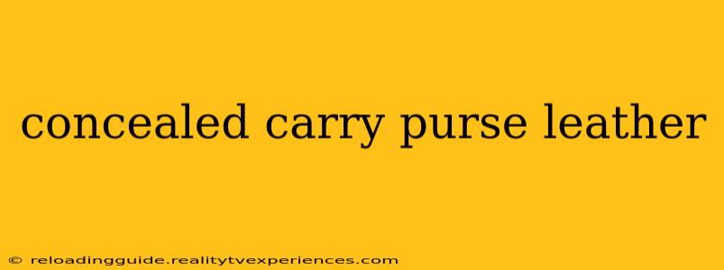 concealed carry purse leather