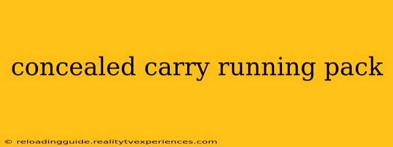 concealed carry running pack