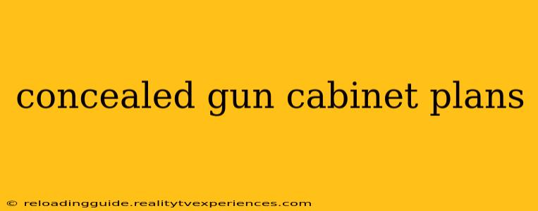 concealed gun cabinet plans