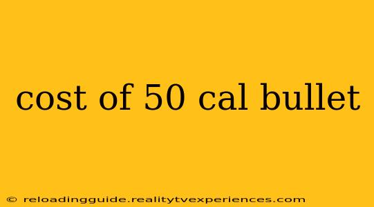 cost of 50 cal bullet