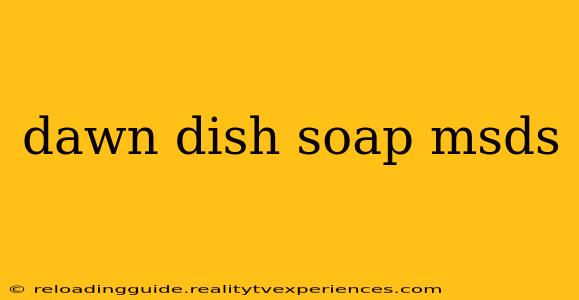 dawn dish soap msds