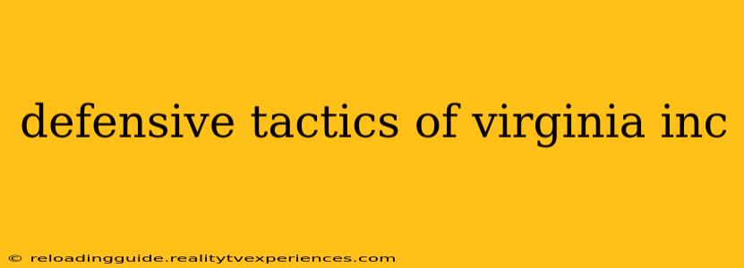 defensive tactics of virginia inc