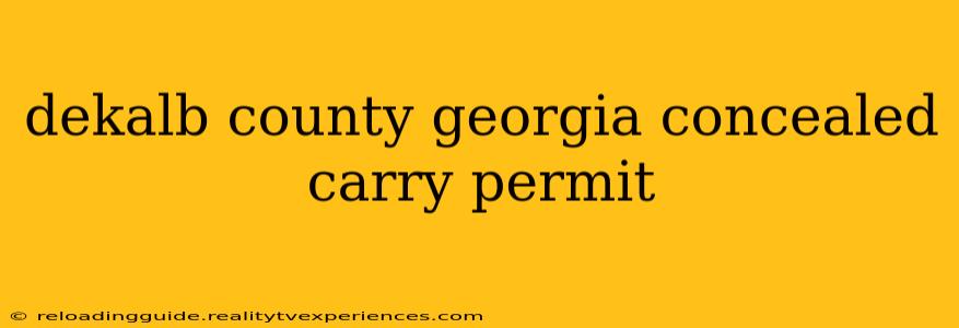 dekalb county georgia concealed carry permit