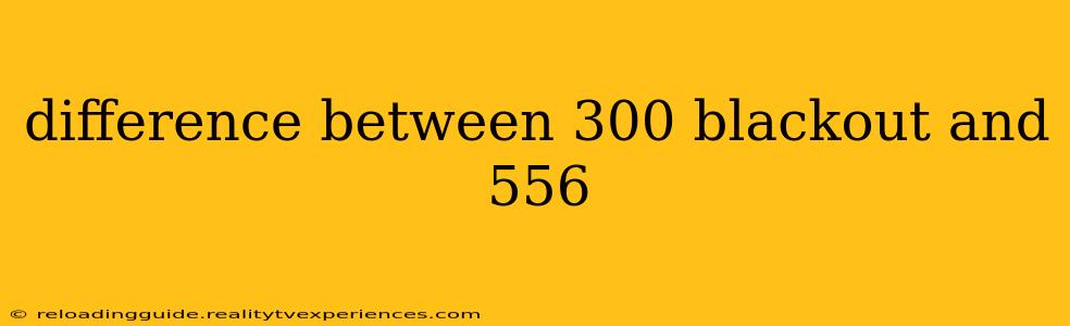 difference between 300 blackout and 556