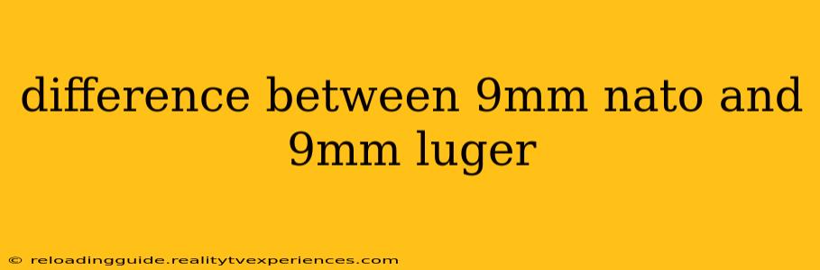 difference between 9mm nato and 9mm luger