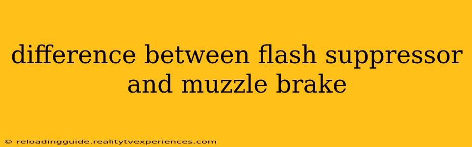 difference between flash suppressor and muzzle brake