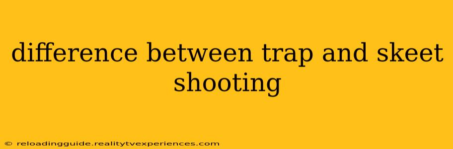 difference between trap and skeet shooting