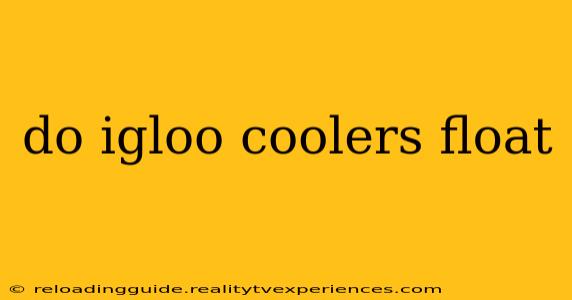 do igloo coolers float