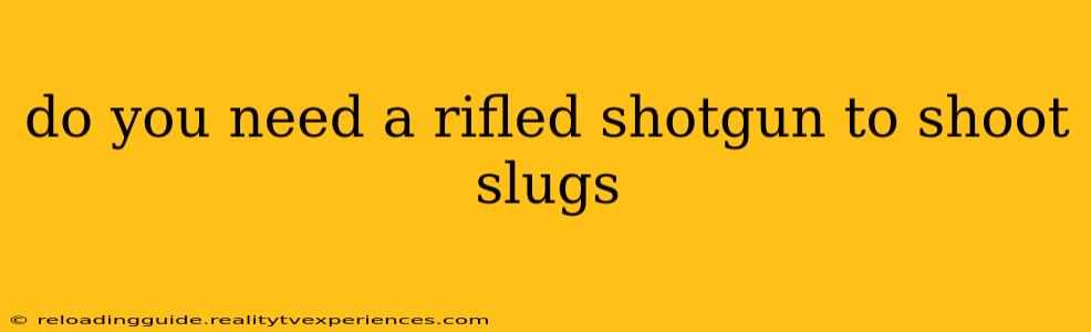 do you need a rifled shotgun to shoot slugs