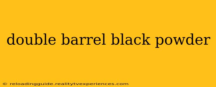 double barrel black powder