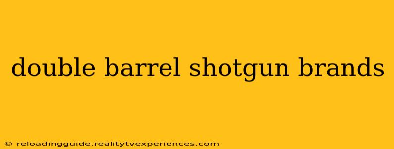 double barrel shotgun brands