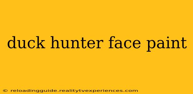 duck hunter face paint