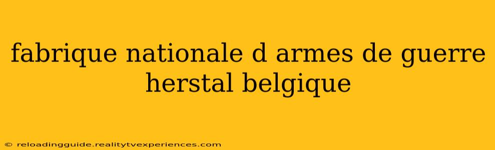 fabrique nationale d armes de guerre herstal belgique