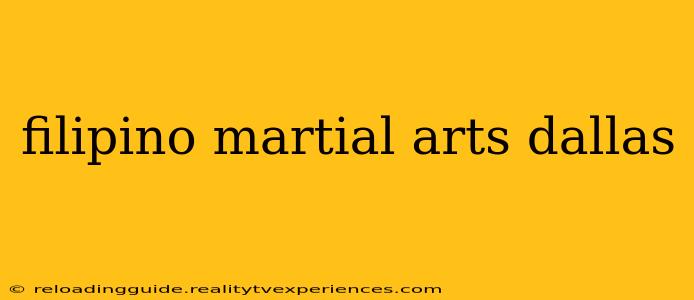 filipino martial arts dallas