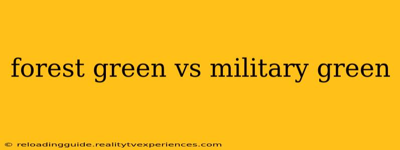 forest green vs military green