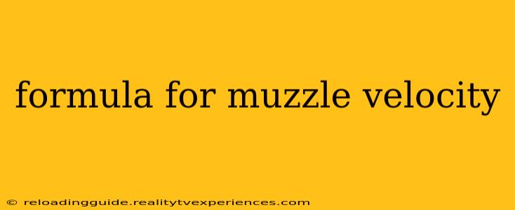 formula for muzzle velocity