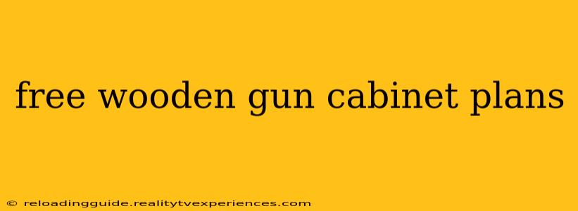 free wooden gun cabinet plans