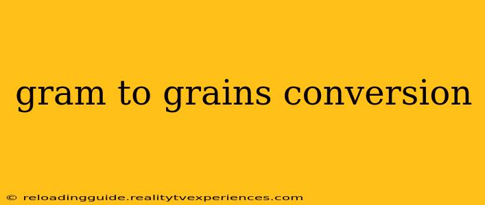 gram to grains conversion