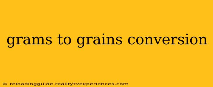 grams to grains conversion