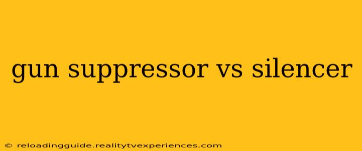 gun suppressor vs silencer