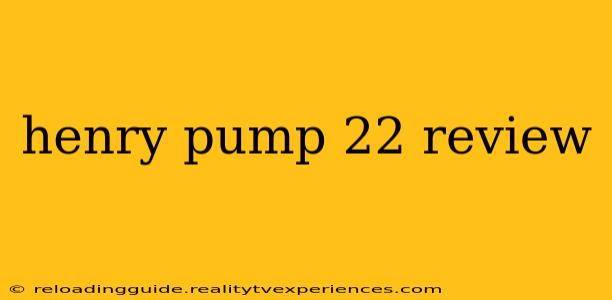 henry pump 22 review