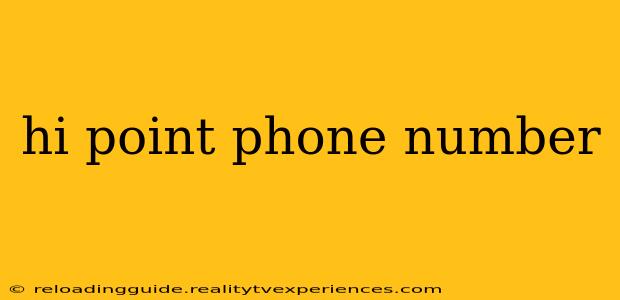 hi point phone number