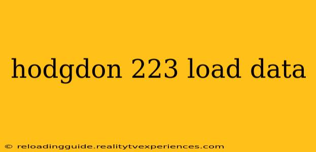 hodgdon 223 load data