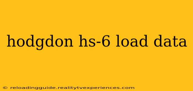 hodgdon hs-6 load data