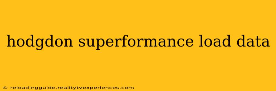 hodgdon superformance load data