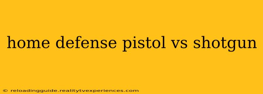 home defense pistol vs shotgun