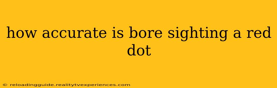 how accurate is bore sighting a red dot