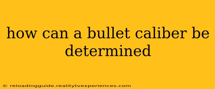 how can a bullet caliber be determined