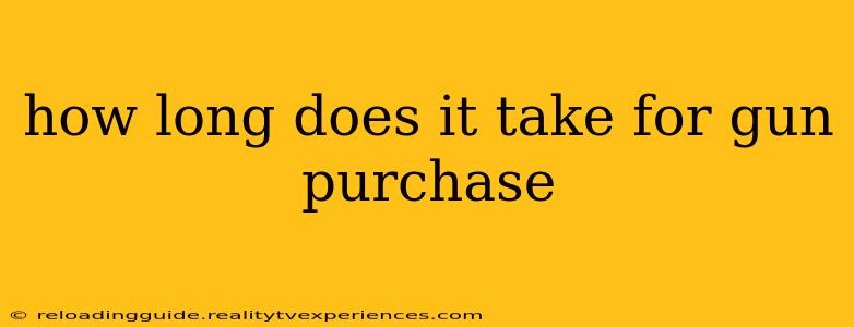 how long does it take for gun purchase