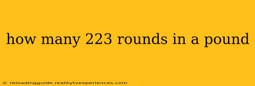 how many 223 rounds in a pound